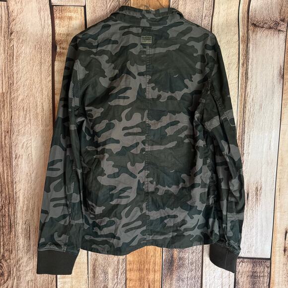 G-Star Raw Jacket Camo Recroft Overshirt XL Shacket Military Utility Fall Zip - Picture 2 of 9